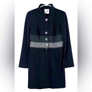 Chic Black and Gray Convertible Jacket